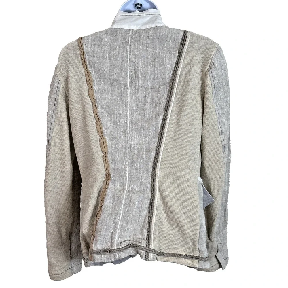 Elisa Cavaletti Daniela Dallavalle Jacket Sz XS Linen Cotton Stretch Art to Wear